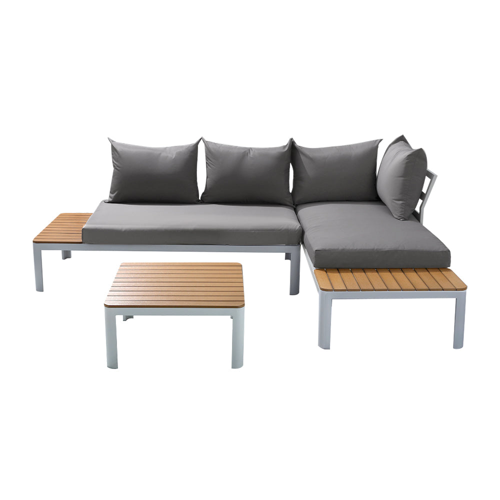 Armadale Deluxe 4 Seater Sofa Set with Table - White